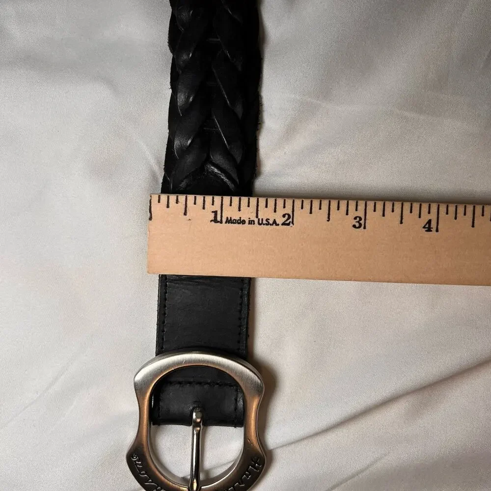 Harley Davidson Belt Size S 28/30 Black Braided Leather Classic Biker Cowhide